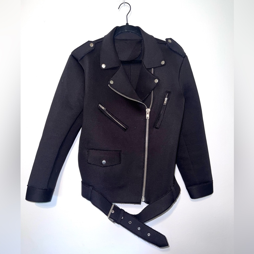 Neoprene biker jacket